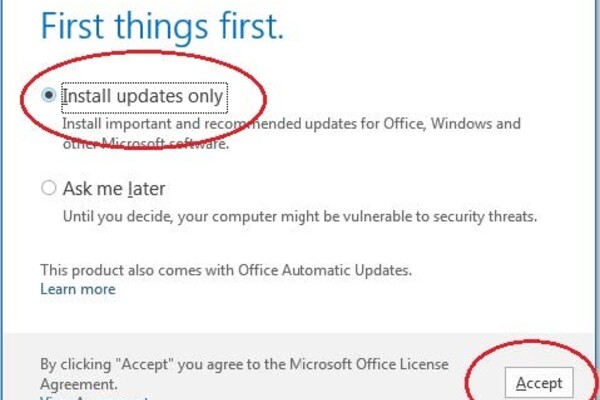 Install Outlook updates only